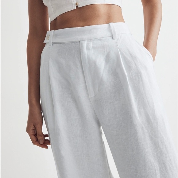 Madewell The Harlow Wide-Leg Pant in 100% Linen - Picture 5 of 7